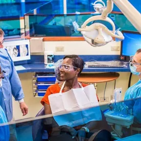 Dental exam patient