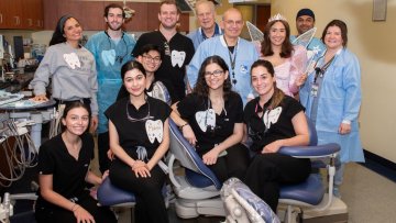 Group of dentists and students