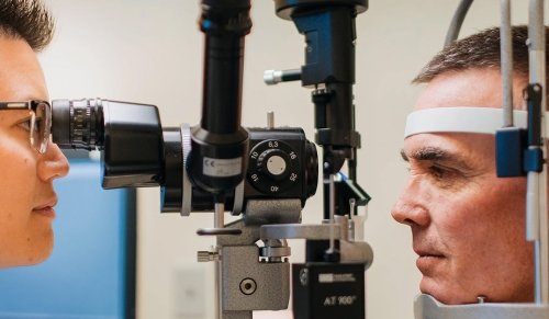 Doctor and Patient Eye Exam