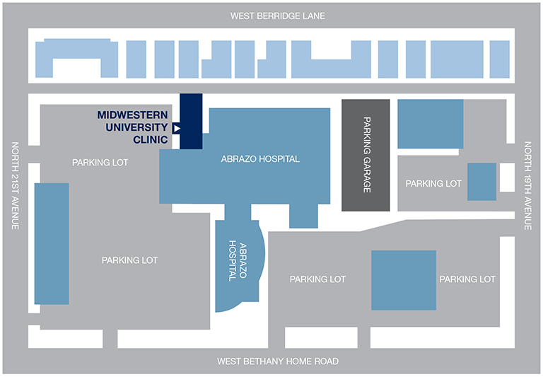 Midwestern University CCC Map Phoenix