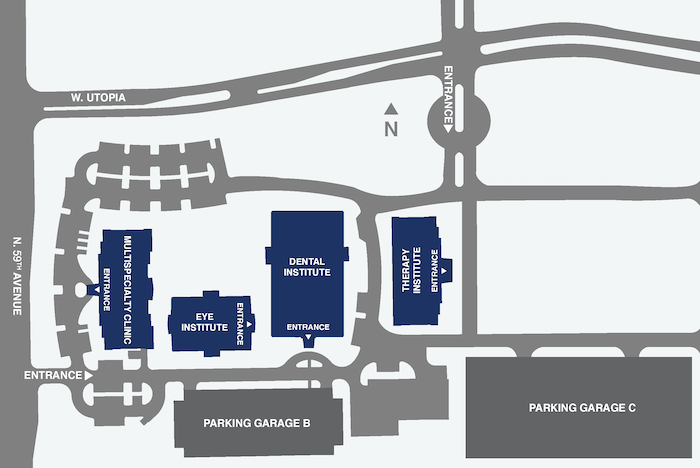 MWU Clinics Map Glendale